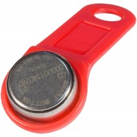 Ключ электронный Touch Memory с держателем DS 1990А-F5 (красный)