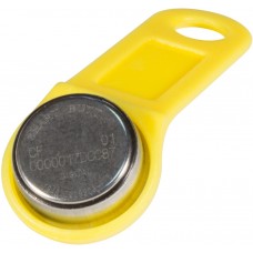 Ключ электронный Touch Memory с держателем DS 1990А-F5 (желтый)
